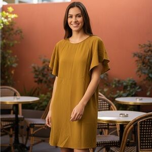 Zara Mustard Midi Dress